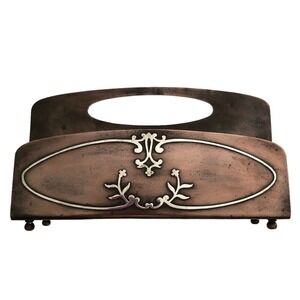 1108 1912 Heintz Art Metal Shop Letter Holder sterling On Bronze USA NY Antique